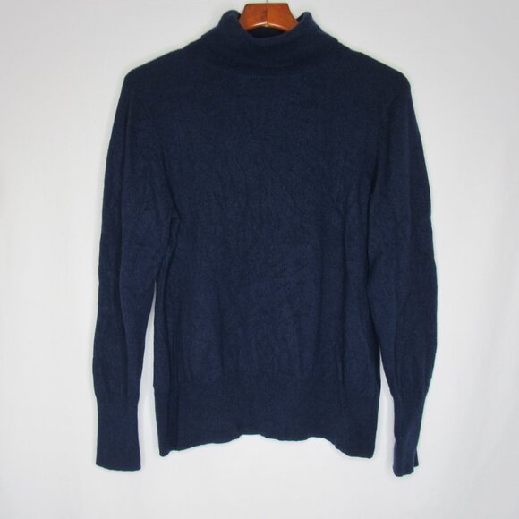 Neiman Marcus Blue 100% Cashmere Turtleneck Sweater Women's Plus 2X - Picture 6 of 8